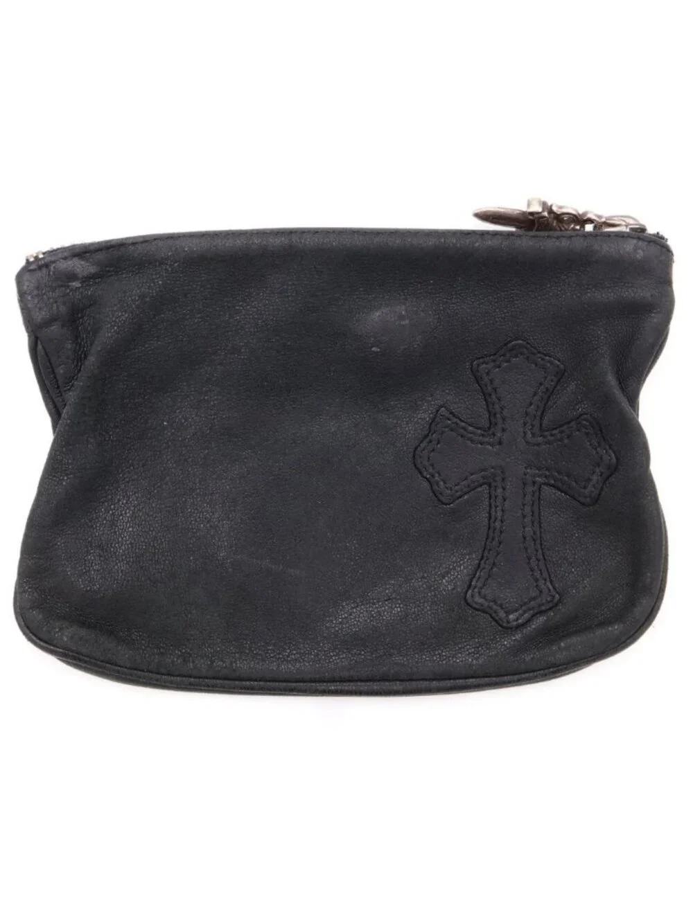 Chrome Hearts Zpr Chng Purse Change Cross Patch Daga Zip Coin Case